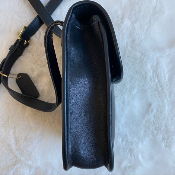 Coach Vintage 9978 Black Leather Crossbody Scooter Sidepack Bag - Picture 5 of 11